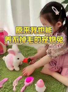 Yimi | Thú Nhồi Bông Thỏ Chạy Điện Quà Sinh Nhật Cho Bé Gái 3-6 Tuổi