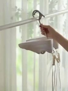 LANJIAOLUO | Shoe Drying Rack with Storage and Drainage for Balcony