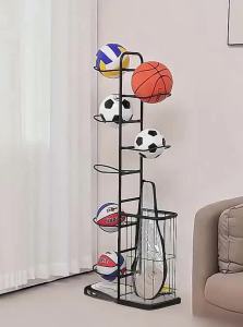 CHUSHE | Home Use Easy Basketball Volleyball Soccer Badminton Storage Rack