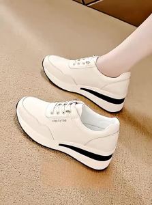 BEILIYUAN | Inner Heel Increase Slip-on White Shoes Thick Bottom Anti-slip