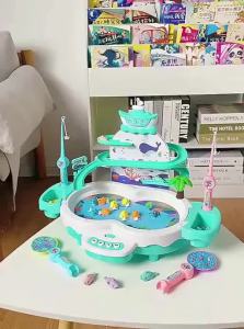 FUZAO | Magnetic Fishing Toy for Toddlers Multi-functional Track Fishing Table