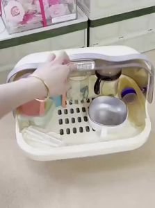 ZHIFUXIAOLUBAN | Dust-proof and Water-drain Baby Utensils Storage Box
