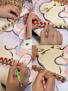 CHUBEISHI | Red Childrens Wearable Short Nails 2026 New Year Style
