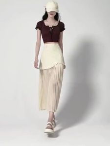 La Chapelle | Chân Váy Chiffon Xòe Dập Ly Cao Waist A-line