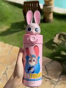 Disney | Cốc Du Lịch Cách Nhiệt Có Ống Hút Inox Dung Lượng Lớn