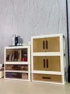 MLZH | Cosmetic Storage Box Drawer Organizer Double Door