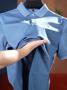 Pierre Cardin | Áo Polo Tay Ngắn Cotton Lụa cho Bố Mặc Hè
