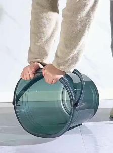 SHANGPINSHANGGE | Thickened Transparent Plastic Storage Bucket with Lid