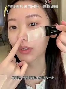 JIUQI | Bộ 3 Cây Cọ Phủ Nền Đầu Phẳng Đĩa Mỏng Đen Bút Phấn Má Hồng Hình Dứa Không Hút Nền