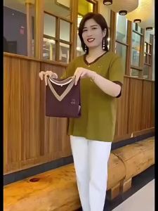 QIAOXIZI | Áo Thun Dáng Rộng Cho Phụ Nữ Mùa Hè