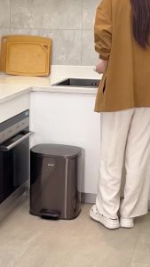 Supor | Stainless Steel High-End Pedal Trash Can Large