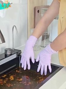 TEITEIRO | Durable Disposables Long Waterproof Food Grade Nitrile Gloves