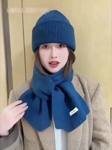 YIQINGHUA | Klein Blue Womens Pure Wool Scarf