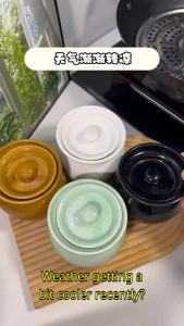 MENGCHUANG | Home Use Ceramic Steamer Pot with Lid