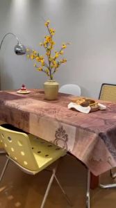 HOUGOUXIANG | Vintage Style Waterproof and Oil-Resistant Tablecloth