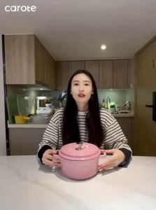CAROTE | Gift Non-stick Stew Pot Casserole Enamel Cast Iron Cookware