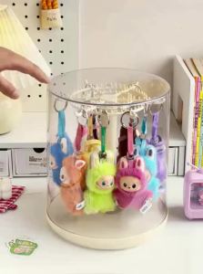 WEIAI | Rotating Transparent Dustproof Display Box for Labubu Figurines