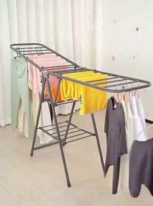 LIANGREN | Foldable Floor-Standing Indoor and Outdoor Laundry Rack For Clothes Drying & Quilt Air-Drying
