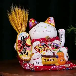 Ji Shanyuan | Automatic Waving Fortune Cat Statue Large