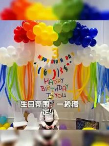 QIANHUAJIAN | Birthday Scene Decoration Dopamine Rainbow Balloons for Boys and Girls
