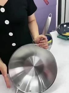 FEIZHUXIANSEN | Stainless Steel Nonstick Thickened Frying Pan