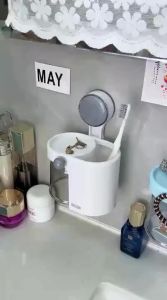 Vilscijon | Magnetic Suction Cup Toothbrush Holder for Bathroom Storage
