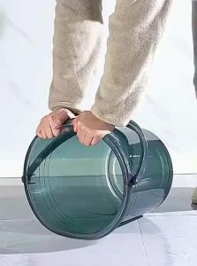 xianshijie | Thickened Transparent Plastic Storage Bucket with Lid