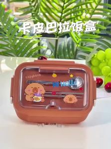YOULUNMEI | Stainless Steel 3-Compartment Bento Box For Students Boys