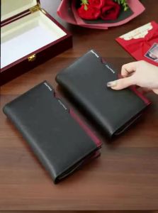 WILLIAMPOLO | Genuine Leather Mens Wallet Long Clip New Long Style Multi-Card Slot Drivers License Clutch Card Holder Wallet