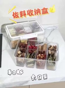 BAOJIAWANG | Multi-Compartment Airtight Handheld Kitchen Condiment Organizer