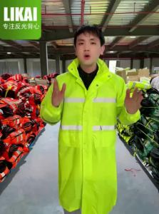 LIKAI | Reflective Double-Layer Thickened Raincoat for Security Property Labor Protection Fishing and Cycling