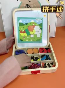 MWZ | Educational Magnetic Tangram and Geometric Building Blocks for 3-6 Year Olds
