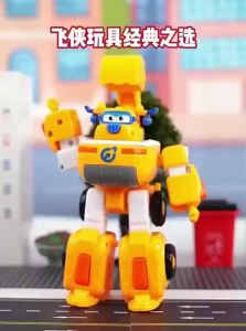 AULDEY | Super Flying Heroes Q-Style Transforming Robot Set Fire Truck Toy