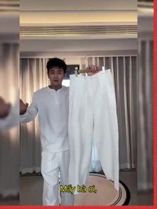 MEITESIJIAONU | Quần Tây Dài Thoáng Thái Cao Tencel Linen