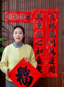 CHUDUO | Self-Adhesive Tear-Resistant Calligraphy Spring Couplets for Home Door Decoration