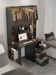ZUNTONGGE | Compact Creamy Style Dressing Table and Desk Combination