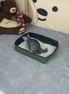 VOA | Portable Foldable Large Waterproof Cat Litter Box for Kittens