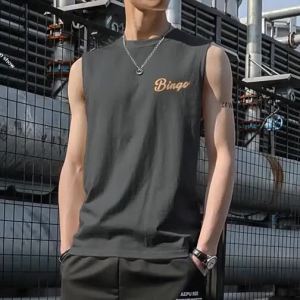 Trendy Mens Tank Top Cotton Loose Fit