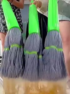 ZHENMIAO | Self-Wringing Bamboo Fiber No-Handwash Spin Mop Wet&Dry