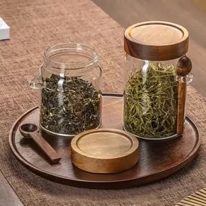 CRISTALGLASS | Glass Airtight Tea Container With Spoon
