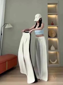 La Chapelle | Quần Linen Tencel Lưng Cao Dáng Rộng Mỏng Mát cho Mùa Hè