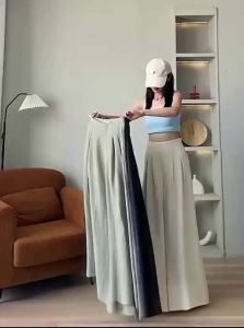 La Chapelle | Quần Dài Tay Rộng eo Cao Hợp Mùa Hè