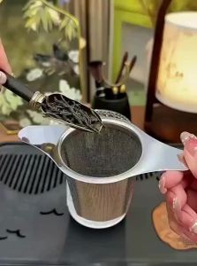 Creatively Designed Double-Eared Tea Filter Stainless Steel Cone Shaped