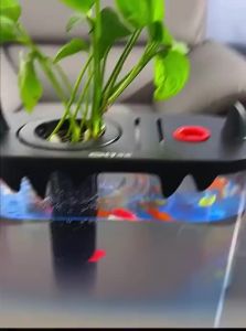 HUICHONG | Desktop Round Clear Aquarium with Integrated Filtration and Oxygenation