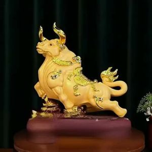 Ji Shanyuan | Good Luck Fortune Bull Statue Home Decoration