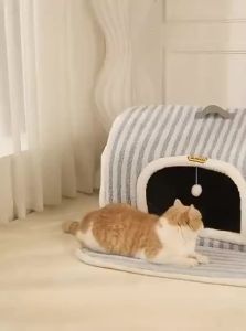 HELLOLEIBOO | Winter Thick Closed Safety Cat House Washable