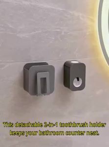 ROLONG | Automatic Toothpaste Squeezer Wall Mount Toothbrush Holder