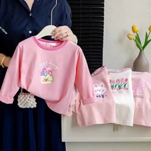 Cotton Cartoon Printed Girls T-shirt