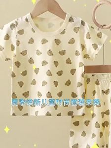 Summer Lightweight Cartoon Print T-shirt and Shorts Set